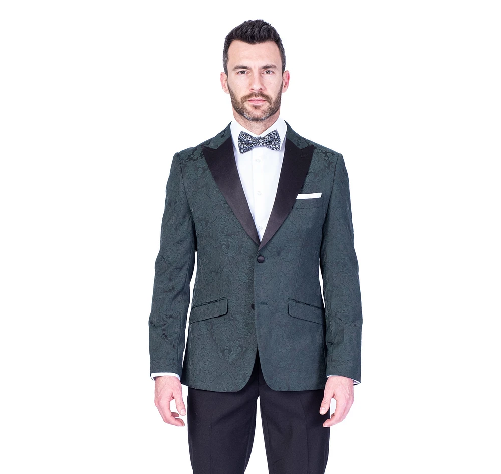 Tonal Paisley Tuxedo Blazer
