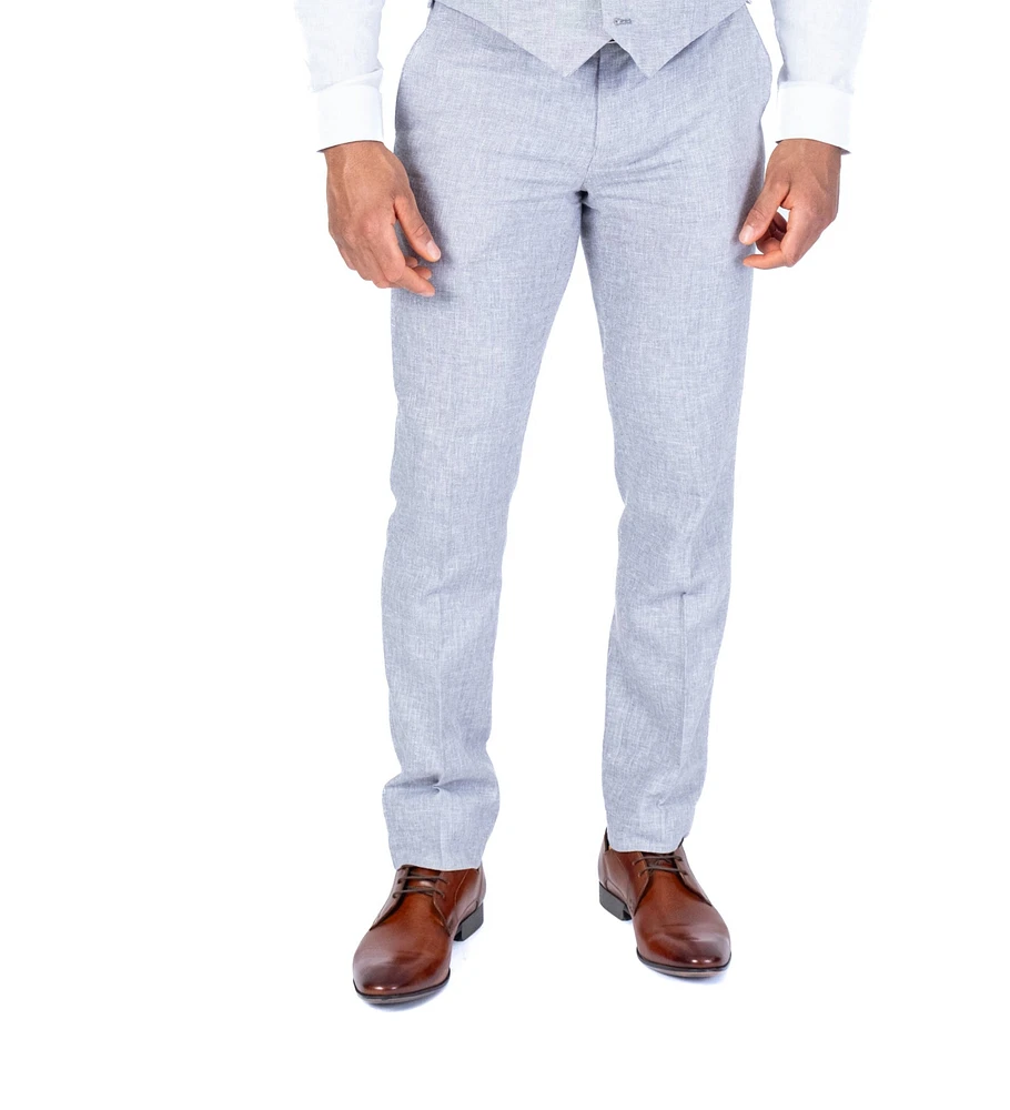 Linen Dress Pant Separate - Light Grey