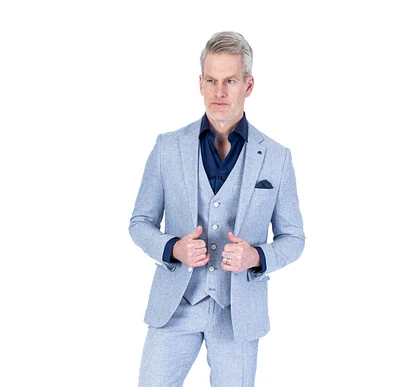 Linen Blazer Separate - Blue