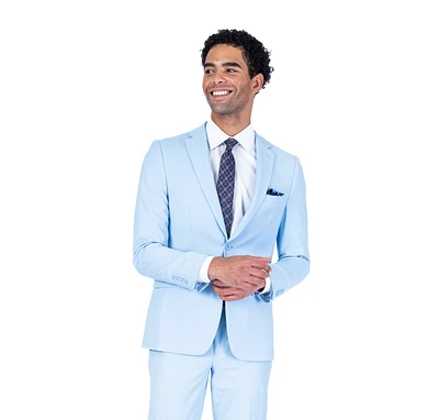 Extra Slim Fit Solid Suit - Light Blue
