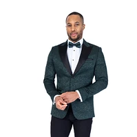 Tonal Paisley Tux w/ Solid Pant - Hunter Green