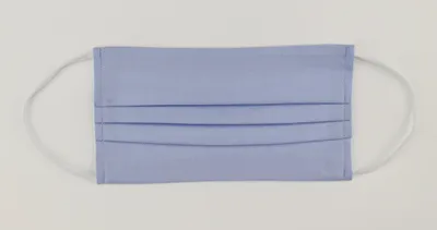 Solid Face Mask - Light Blue