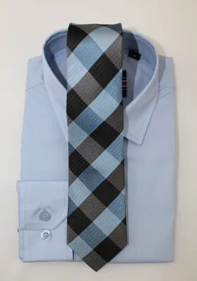 Kids Solid Dress Shirt - Light Blue