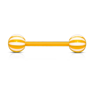 Acrylic Bio Flex Beach Ball Straight Barbell
