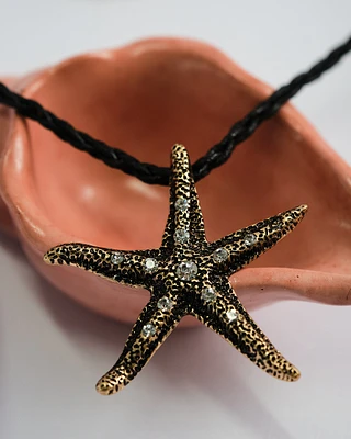 16K Starfish Necklace