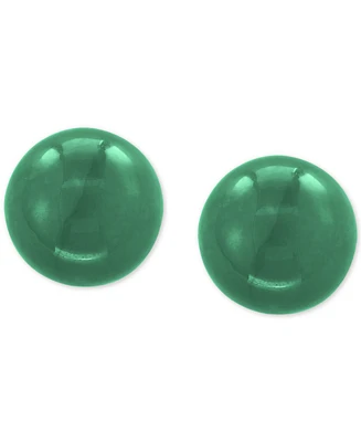 Effy Dyed Green Jade (10mm) Stud Earrings in 14k Gold