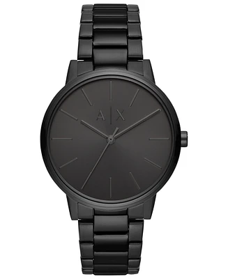 Men's Black Stainless Steel Bracelet Watch 42mm