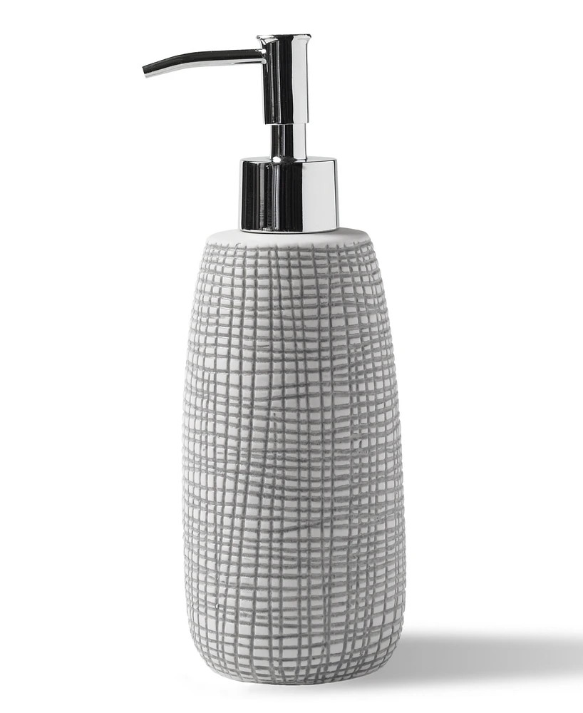 Cassadecor Cestino Embossed Porcelain Soap/Lotion Dispenser