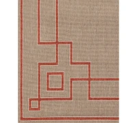 Closeout! Livabliss Alfresco Alf-9633 Rust 6' x 9' Area Rug, Indoor/Outdoor