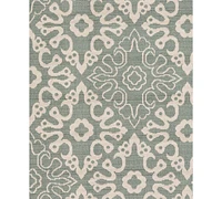 Closeout! Livabliss Alfresco Alf-9633 Rust 8'9" Square Area Rug, Indoor/Outdoor