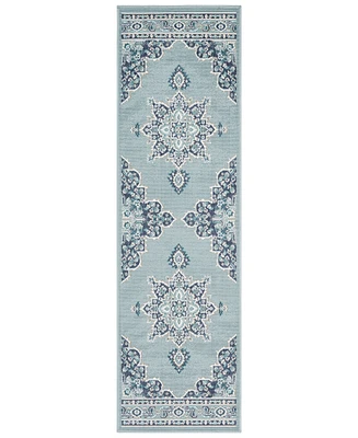 Closeout! Livabliss Alfresco Alf-9687 Charcoal 2'3" x 11'9" Runner Area Rug, Indoor/Outdoor