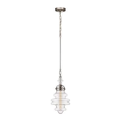 Gramercy 1 Light Pendant in Polished Nickel