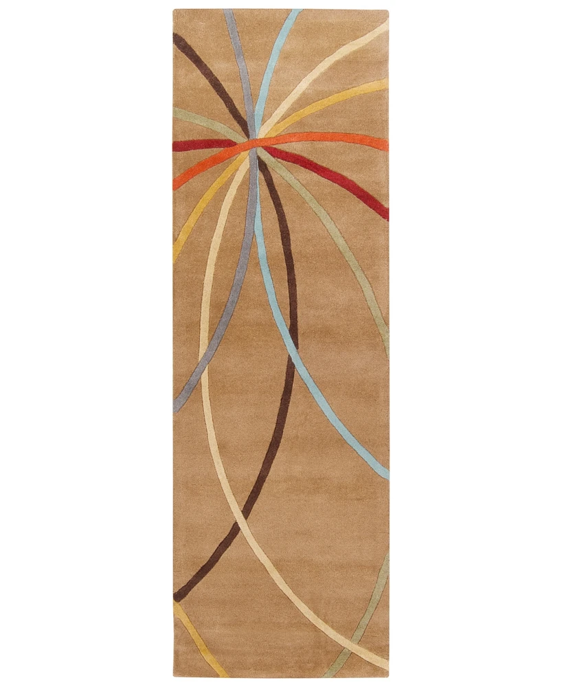 Livabliss Forum Fm-7140 Tan 3' x 12' Runner Area Rug