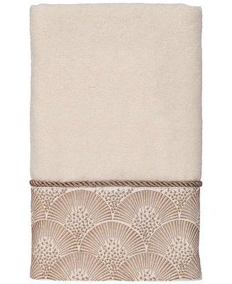 Avanti Deco Shells Bordered Cotton Hand Towel, 16" x 30"