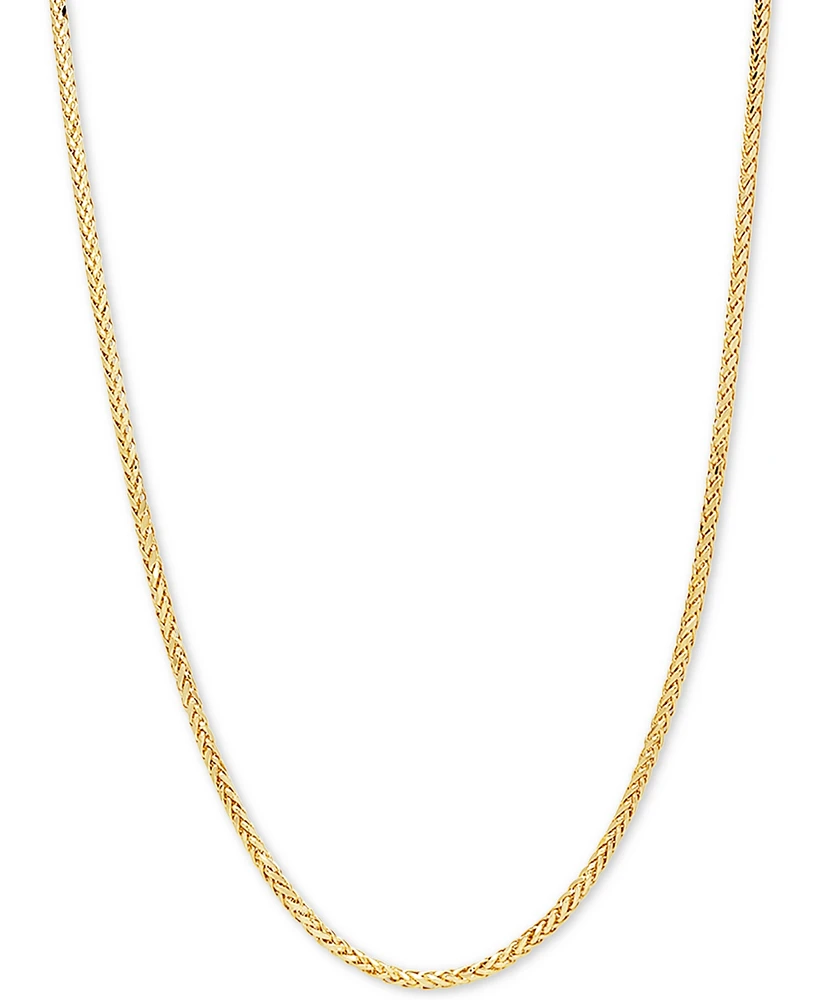 Lightweight Wheat Link 22" Chain Necklace in 14k Gold