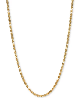 Italian Gold Forza Rope Chain 22" Necklace (2-1/2mm) in 14k Gold