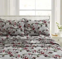 Tribeca Living Holiday Print Heavyweight Flannel Extra Deep Pocket Sheet Sets