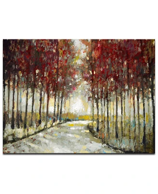 Ready2HangArt 'Fall Morning Drive' Canvas Wall Art, 30x40"
