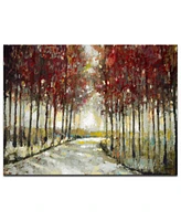 Ready2HangArt 'Fall Morning Drive' Canvas Wall Art, 30x40"