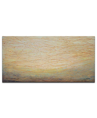 Ready2HangArt 'Metallic Waves' Abstract Canvas Wall Art - 24" x 48"