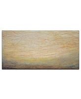 Ready2HangArt 'Metallic Waves' Abstract Canvas Wall Art - 24" x 48"