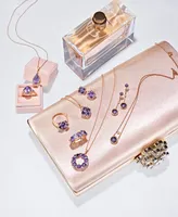 Effy Amethyst (5-3/4 ct. t.w.) and Diamond (1/5 Clover Ring 14k Rose Gold