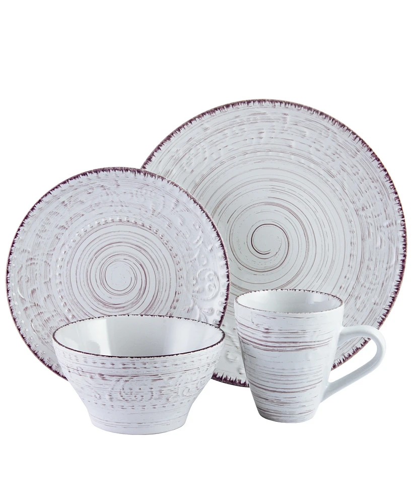 Elama Malibu Sands 16 Pc. Dinnerware Set, Service for 4