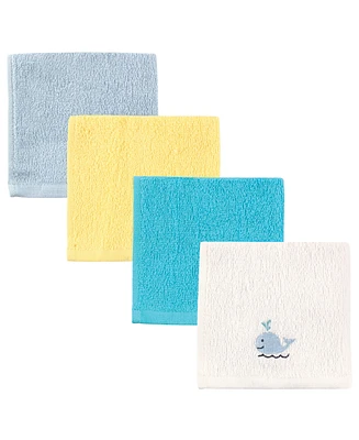 Luvable Friends Boys Plush Cotton Washcloths