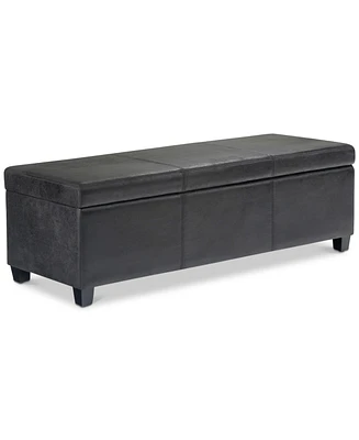 Avalon Contemporary Rectangle Storage Ottoman Bench