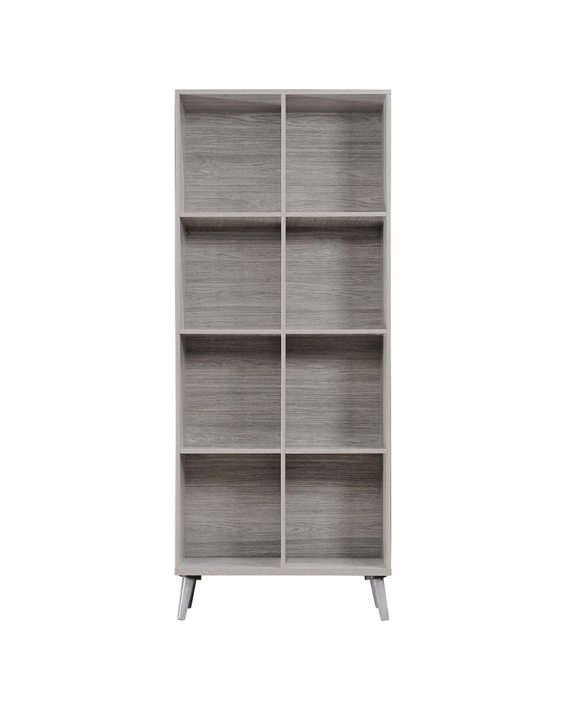 Elouera Mid Century Finish Faux Wood Bookcase