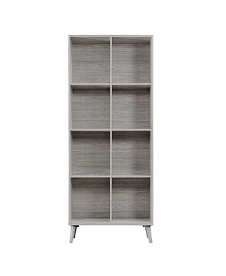Elouera Mid Century Finish Faux Wood Bookcase