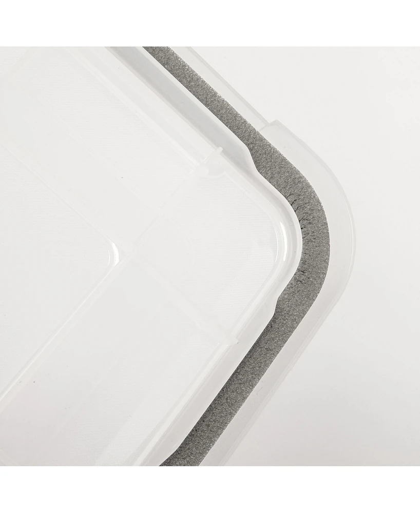 Iris 30.6qt Weatherpro Airtight Plastic Storage Bin with Lid and Seal and Secure Latching Buckles
