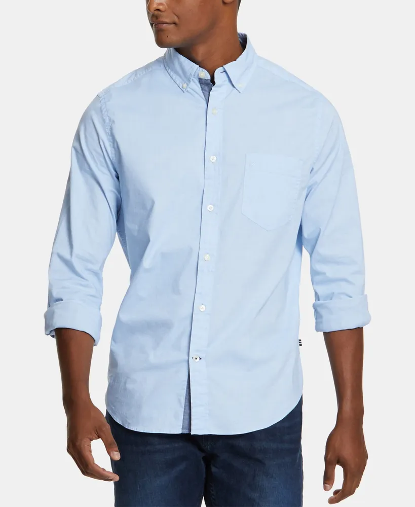 Nautica Men's Classic-Fit Stretch Solid Oxford Button-Down Shirt