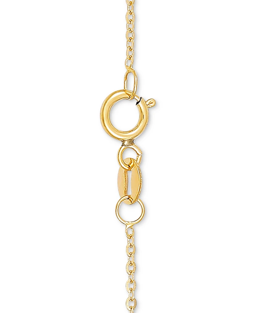 Italian Gold Mirror Cable Link 16" Chain Necklace (1-1/4mm) in 14k Gold