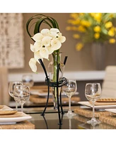 Danya B. Clear Amphora Vase with Wire Stand