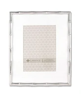 Lawrence Frames 710180 Silver Metal Bamboo 8x10 Matted For Picture Frame - 5" x 7"