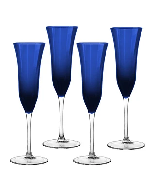 Qualia Glass Meridian Flutes, Set Of 4