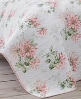 Laura Ashley Honeysuckle Cotton Reversible -Pc. Quilt Set