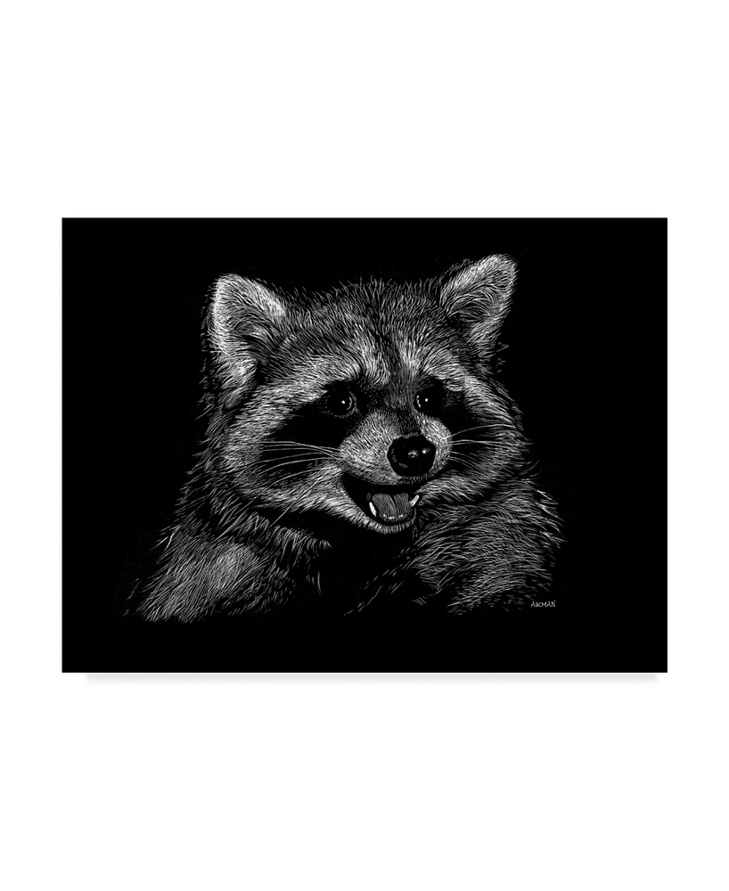 Geraldine Aikman 'Racoon' Canvas Art - 19" x 14"