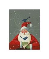Margaret Wilson 'Santa With Bluebirds' Canvas Art - 14" x 19"