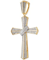 Diamond Cluster Cross Pendant (1/2 ct. t.w.) in 10k Gold