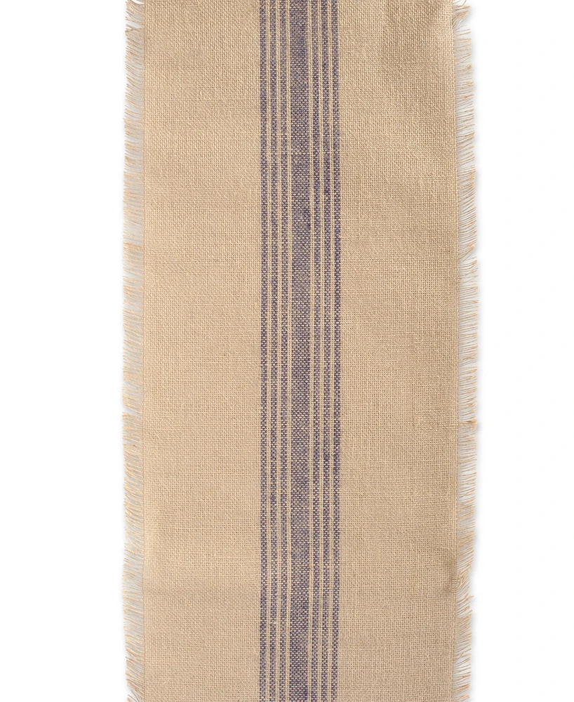 French Middle Stripe Burlap Table Runner 14" x 108"