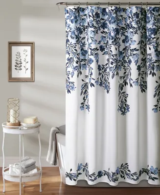 Lush Decor Tanisha Floral Shower Curtain, 72" x