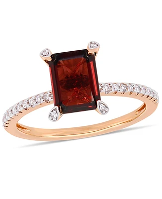 Garnet (2-1/8 ct.t.w.) and Diamond (1/10 Ring 10k Rose Gold