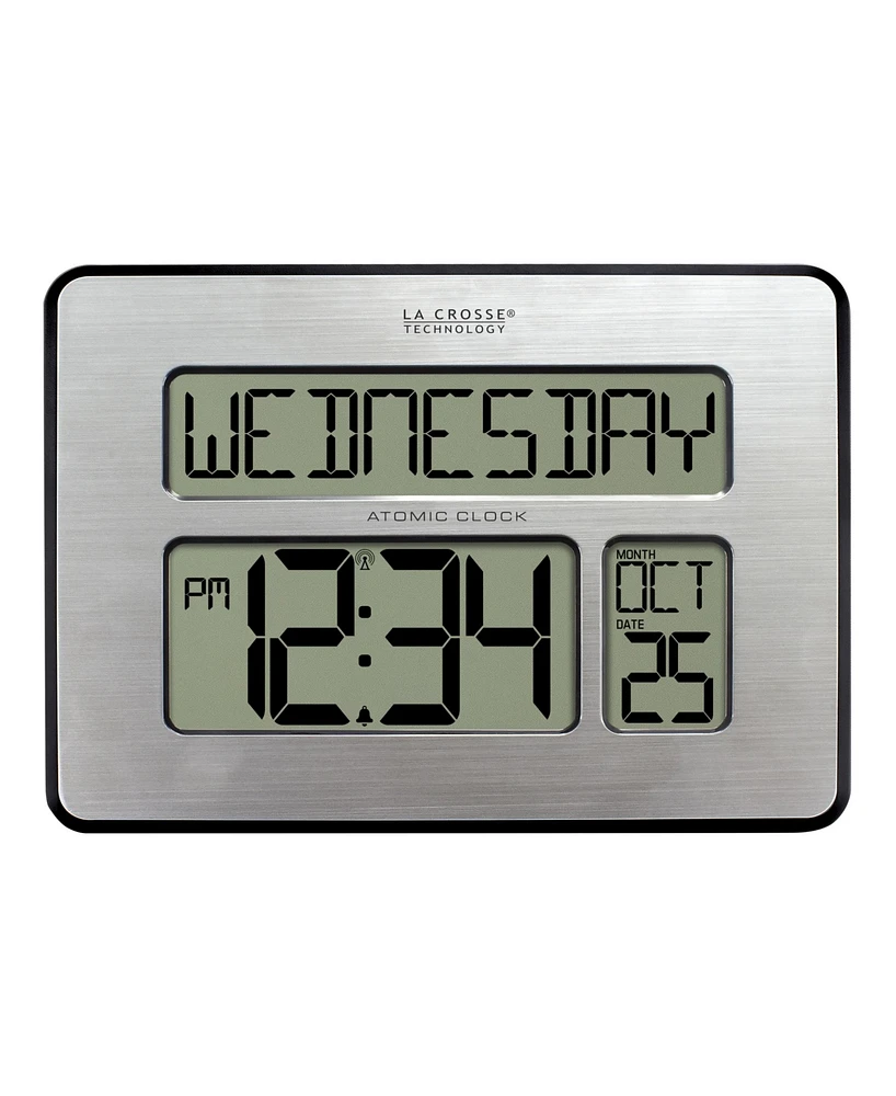 La Crosse Technology Atomic Full Calendar Digital Clock with Extra Large Digits