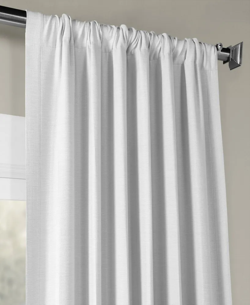 Half Price Drapes Chalk Off White Textured Bellino Room Darkening Curtain