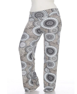 White Mark Plus Circle Print Palazzo Pants