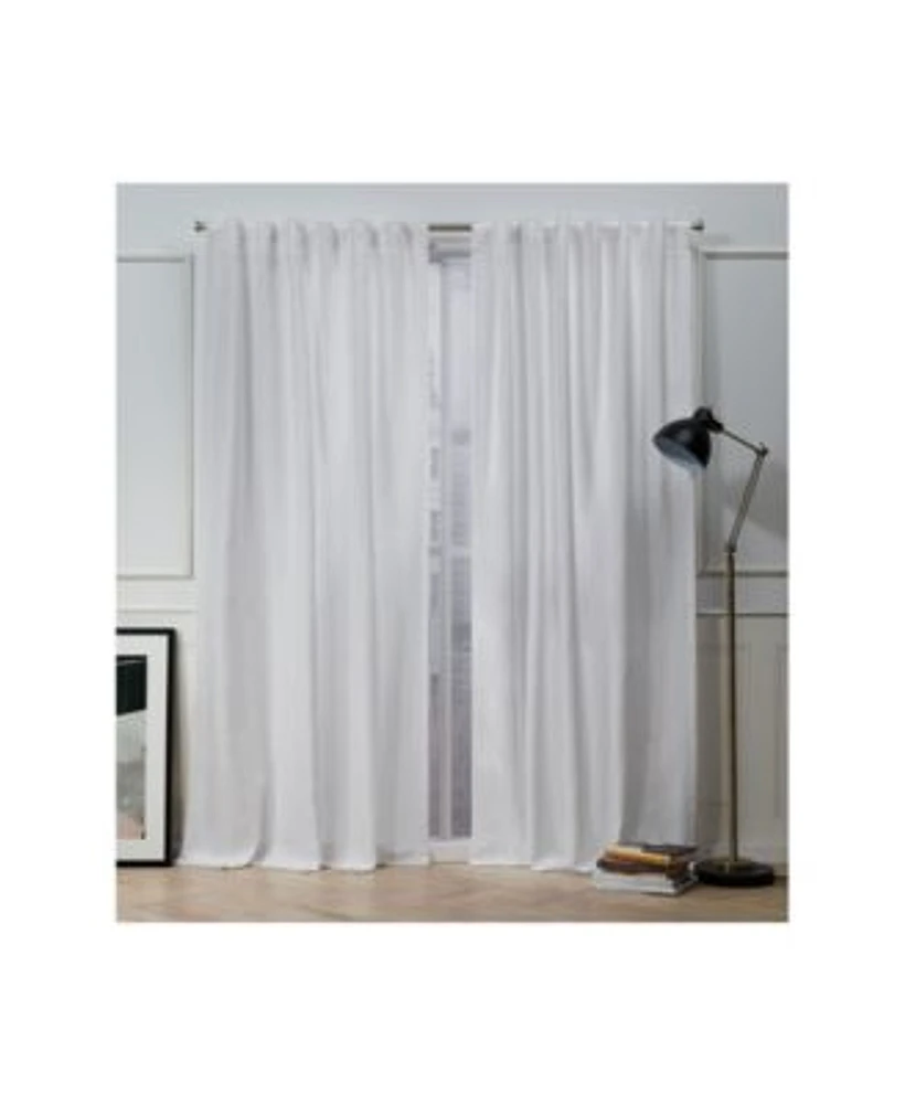 Nicole Miller Mellow Slub Textured Hidden Tab Top Curtain Panel Pair
