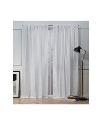 Nicole Miller Mellow Slub Textured Hidden Tab Top Curtain Panel Pair