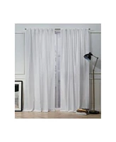 Nicole Miller Mellow Slub Textured Hidden Tab Top Curtain Panel Pair